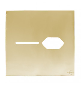 Placa p/ 1 interruptor + tomada 4x4 - Novara Glass Dourado